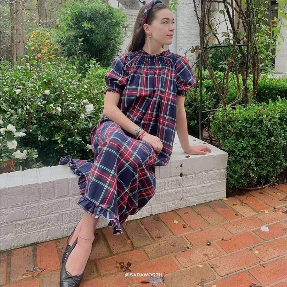 Hill House Navy Tartan Plaid Caroline Nap Dress